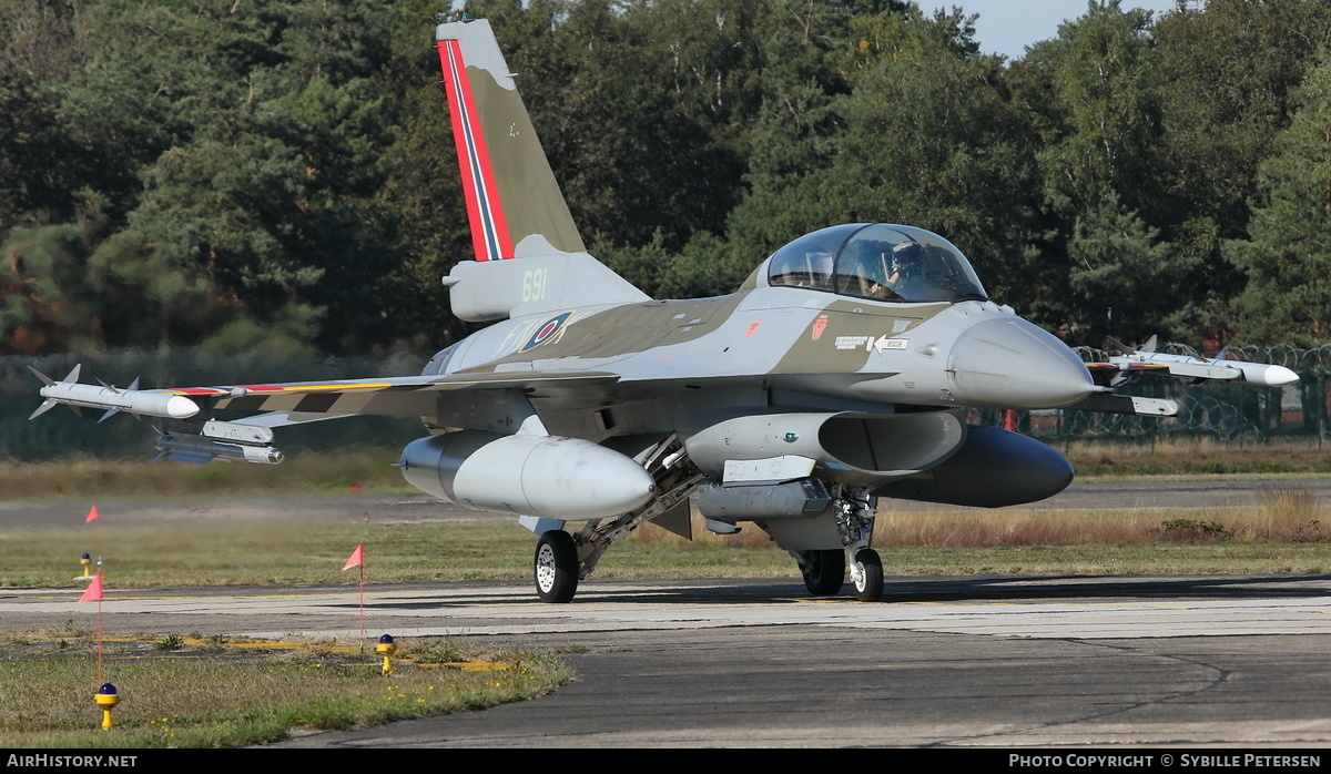 Aircraft Photo of 691 | General Dynamics F-16BM Fighting Falcon | Norway - Air Force | AirHistory.net #180480