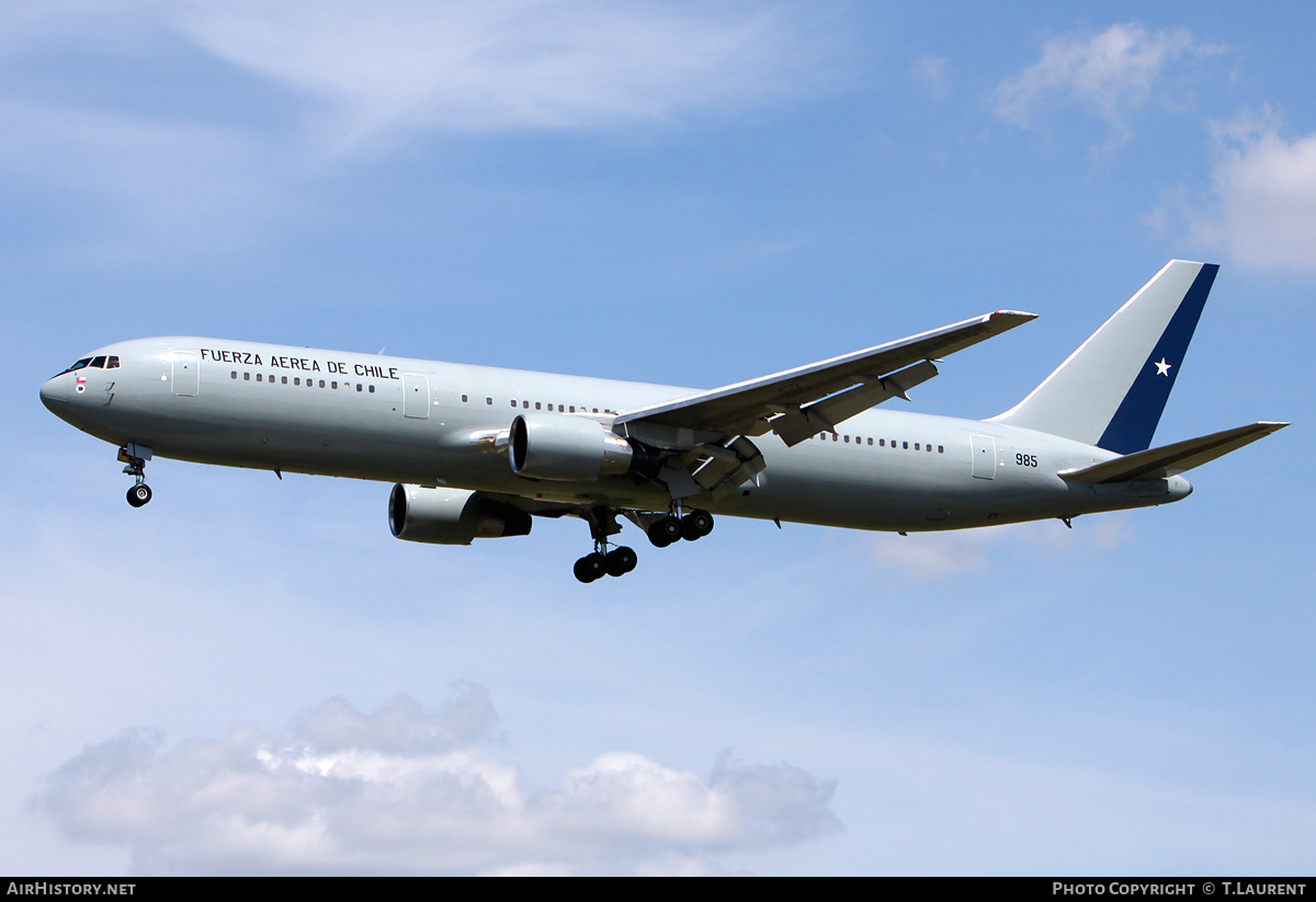 Aircraft Photo of 985 | Boeing 767-3Y0/ER | Chile - Air Force | AirHistory.net #180487