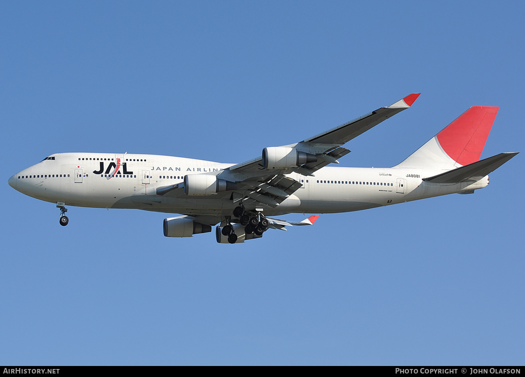 Aircraft Photo of JA8081 | Boeing 747-446 | Japan Airlines - JAL | AirHistory.net #180515