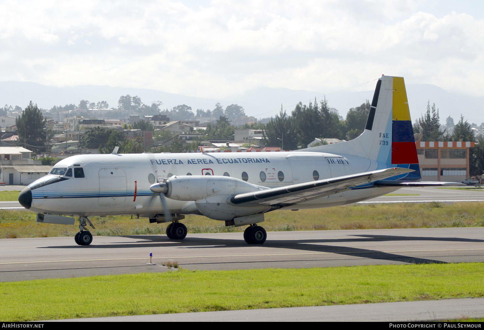 Aircraft Photo of FAE-739 / HC-BEY | Hawker Siddeley HS-748 Srs2A/285LFD | Ecuador - Air Force | AirHistory.net #180522