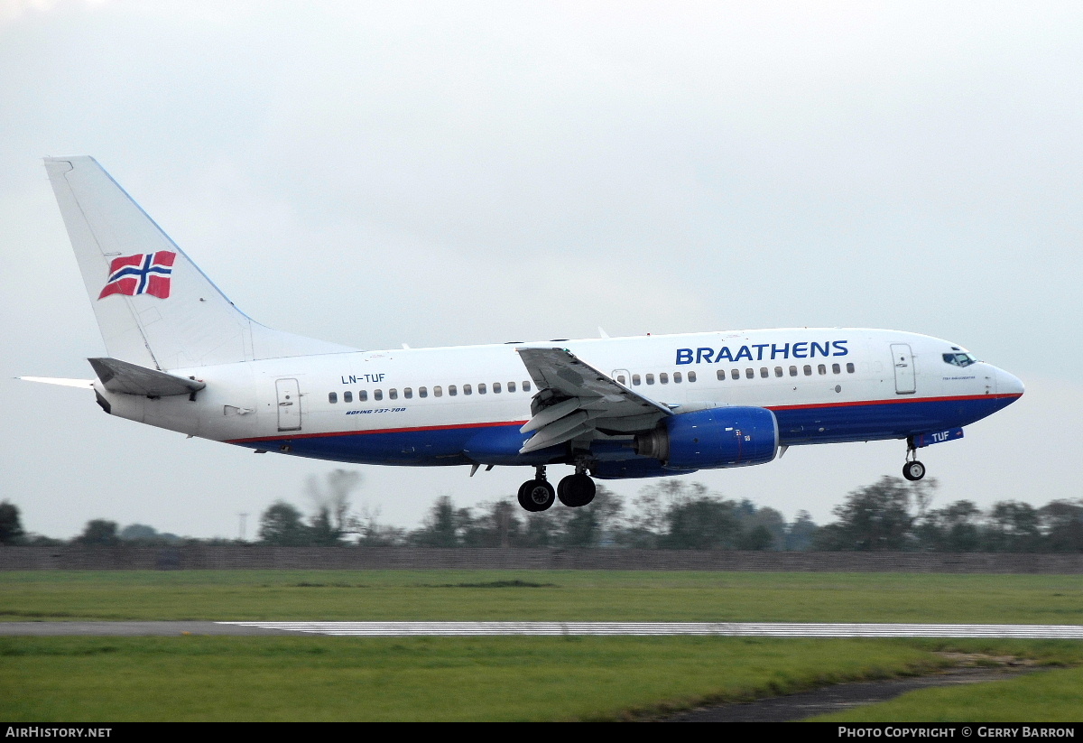 Aircraft Photo of LN-TUF | Boeing 737-705 | Braathens | AirHistory.net #180656