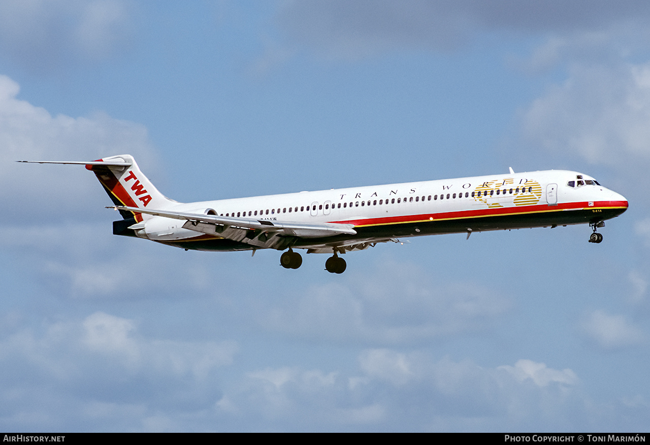 Aircraft Photo of N9414W | McDonnell Douglas MD-83 (DC-9-83) | Trans World Airlines - TWA | AirHistory.net #180755