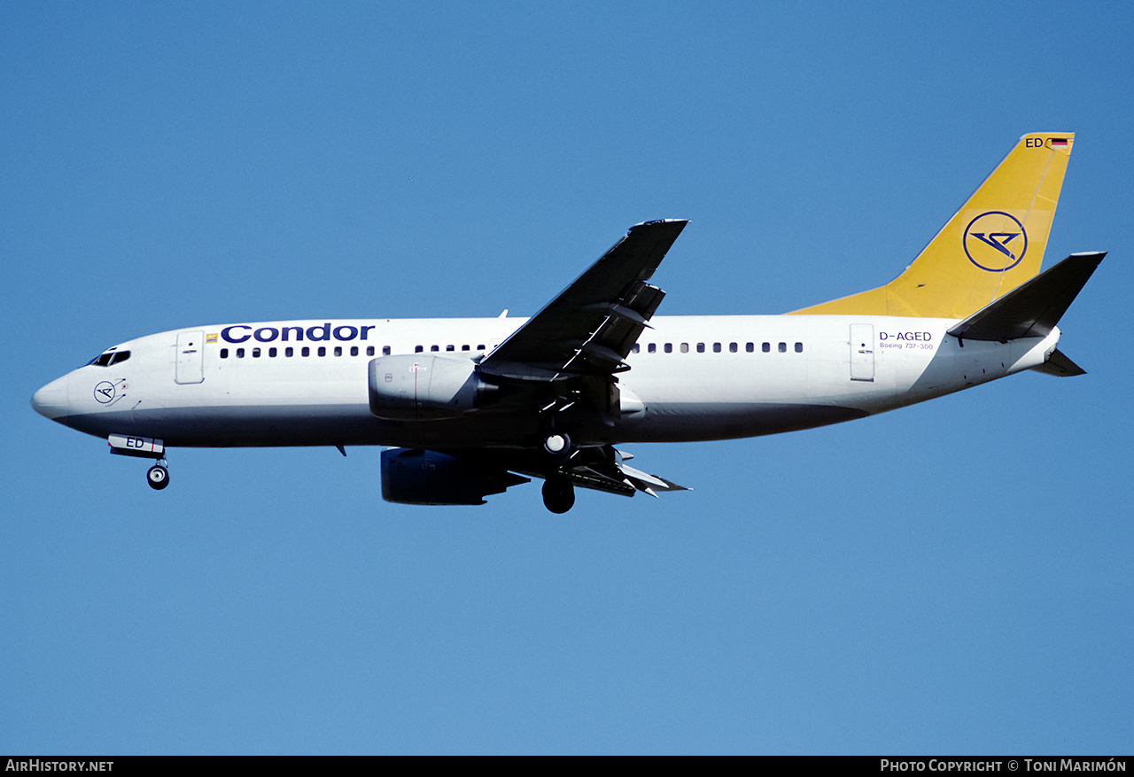 Aircraft Photo of D-AGED | Boeing 737-35B | Condor Flugdienst | AirHistory.net #180768