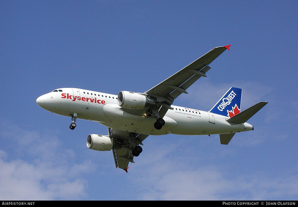 Aircraft Photo of C-GJUK | Airbus A319-112 | Skyservice Airlines | AirHistory.net #180906