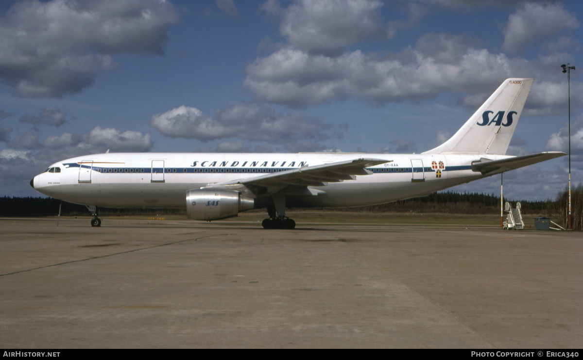 Aircraft Photo of OY-KAA | Airbus A300B2-320 | Scandinavian Airlines - SAS | AirHistory.net #180920