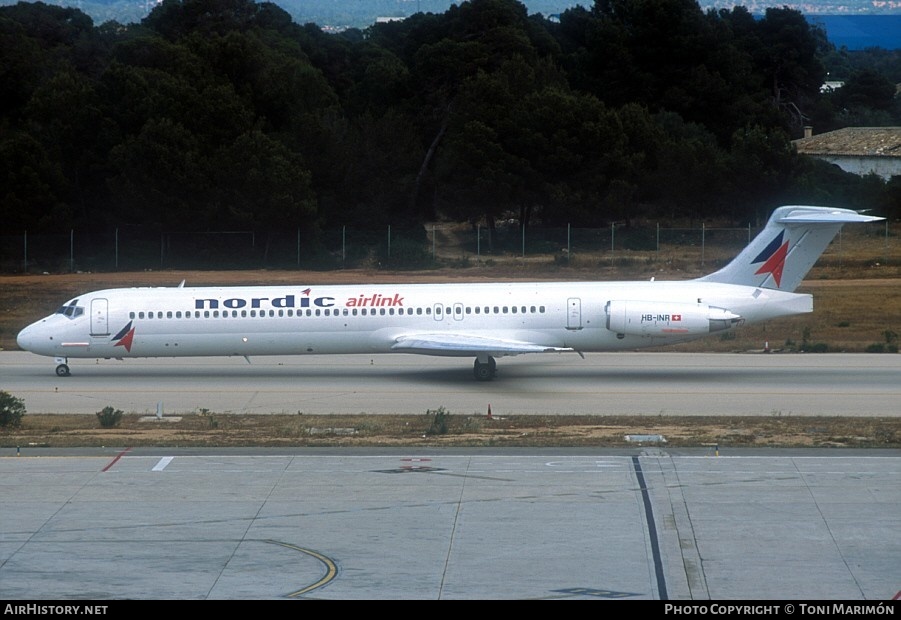 Aircraft Photo of HB-INR | McDonnell Douglas MD-82 (DC-9-82) | Nordic Airlink | AirHistory.net #180964