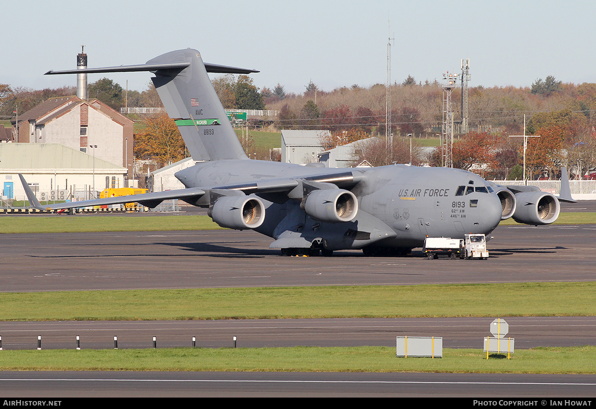 Aircraft Photo of 08-8193 / 88193 | Boeing C-17A Globemaster III | USA - Air Force | AirHistory.net #181132