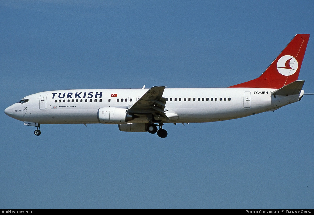 Aircraft Photo of TC-JEH | Boeing 737-4Q8 | Turkish Airlines | AirHistory.net #181377