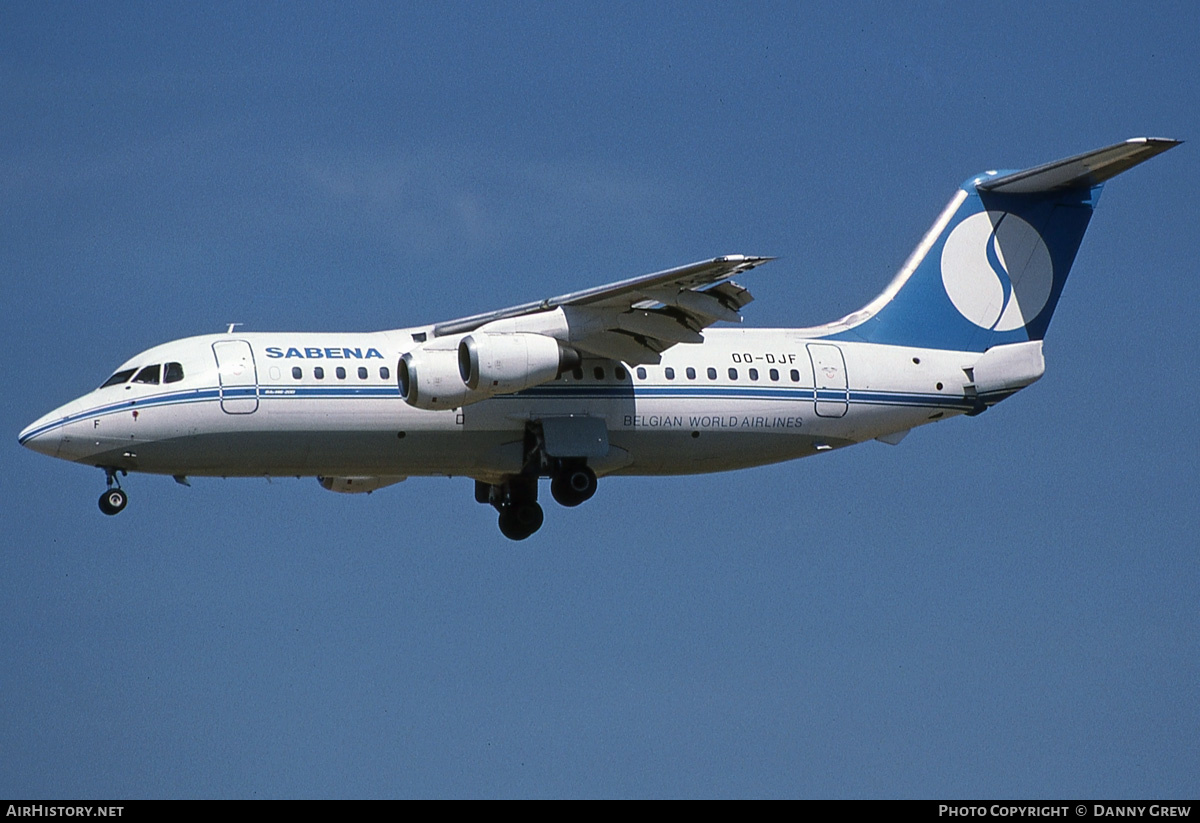 Aircraft Photo of OO-DJF | British Aerospace BAe-146-200 | Sabena | AirHistory.net #181445