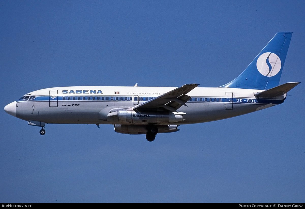Aircraft Photo of OO-SDL | Boeing 737-229/Adv | Sabena | AirHistory.net #181510