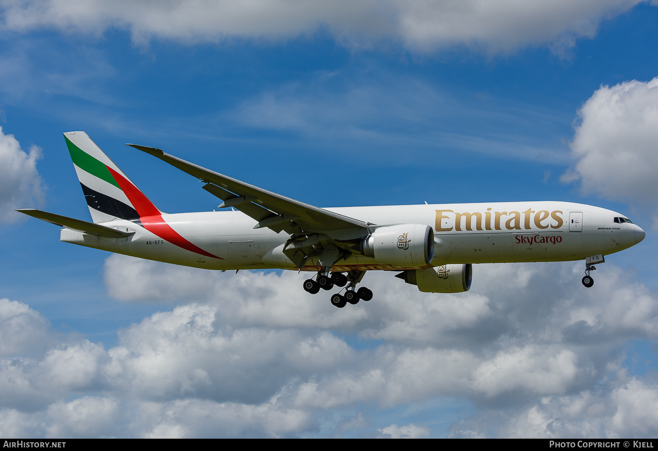 Aircraft Photo of A6-EFG | Boeing 777-F1H | Emirates SkyCargo | AirHistory.net #181532