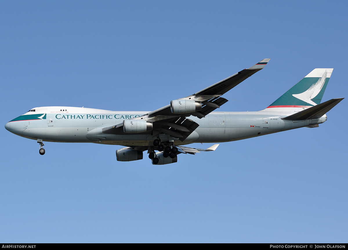 Aircraft Photo of B-HUQ | Boeing 747-467F/SCD | Cathay Pacific Airways Cargo | AirHistory.net #181742