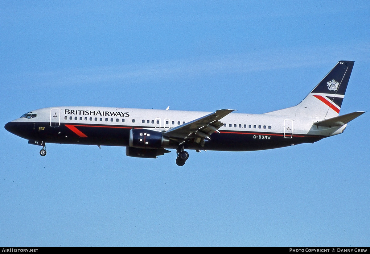 Aircraft Photo of G-BSNW | Boeing 737-4Q8 | British Airways | AirHistory.net #181760
