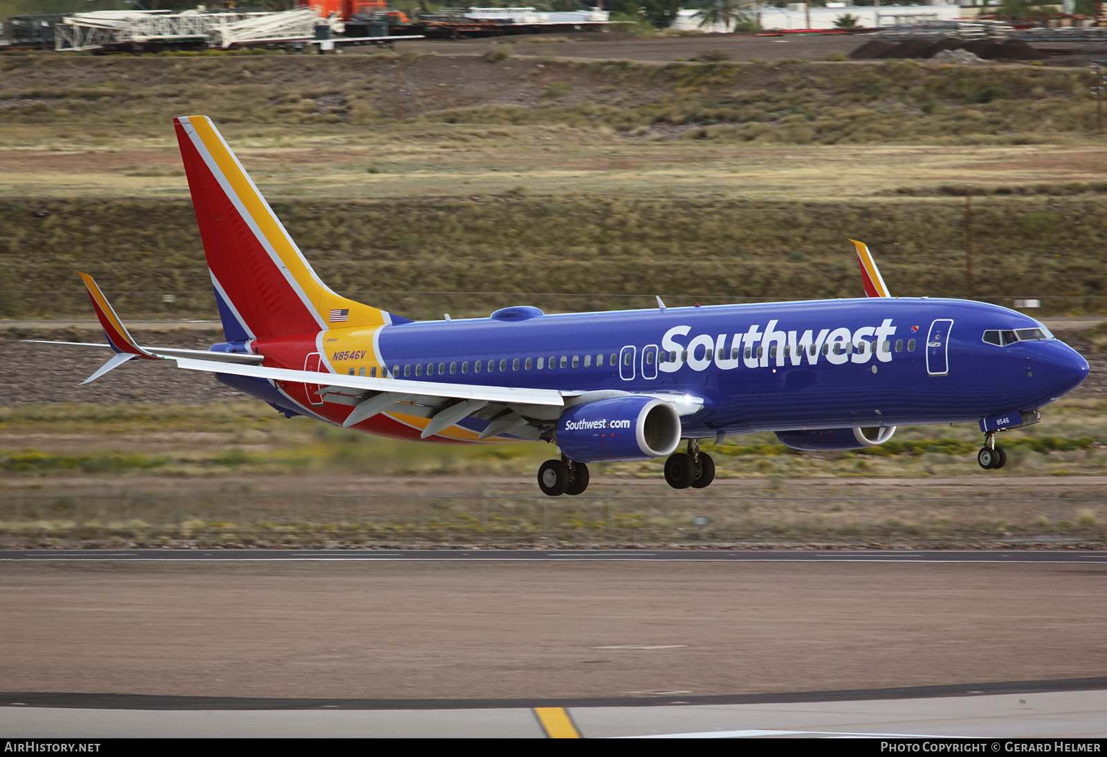 Aircraft Photo of N8546V | Boeing 737-800 | Southwest Airlines | AirHistory.net #181825
