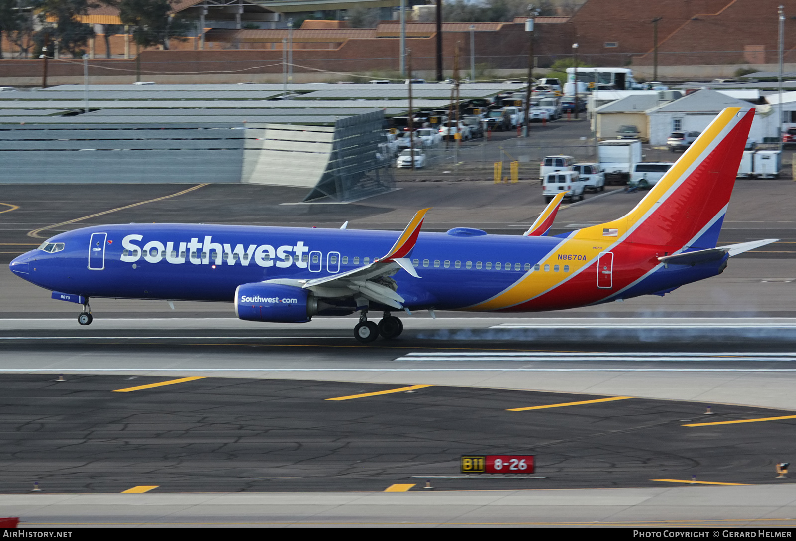 Aircraft Photo of N8670A | Boeing 737-8H4 | Southwest Airlines | AirHistory.net #181855