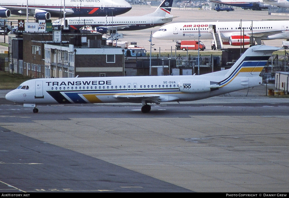 Aircraft Photo of SE-DUA | Fokker 100 (F28-0100) | Transwede Airways | AirHistory.net #182245