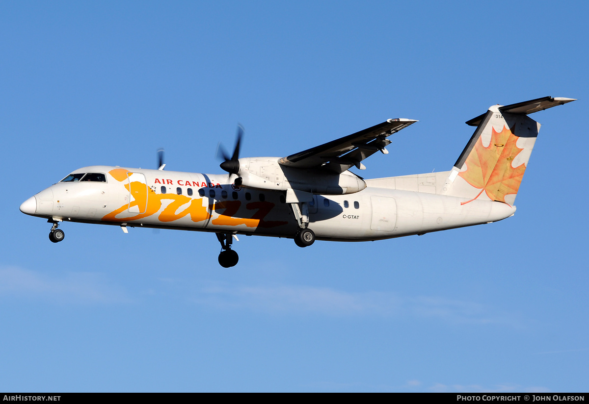 Aircraft Photo of C-GTAT | De Havilland Canada DHC-8-301 Dash 8 | Air Canada Jazz | AirHistory.net #182252