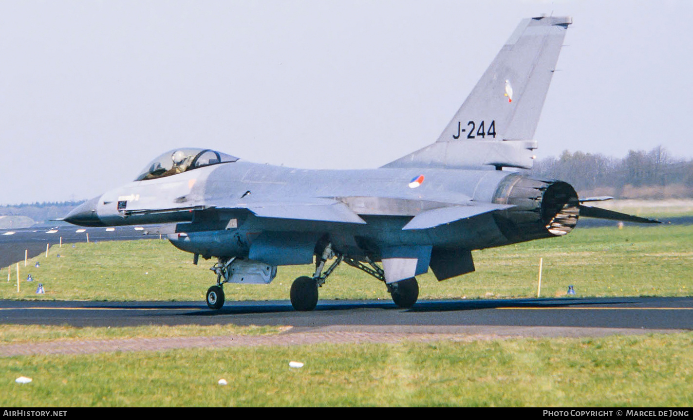 Aircraft Photo of J-244 | General Dynamics F-16A Fighting Falcon | Netherlands - Air Force | AirHistory.net #182276