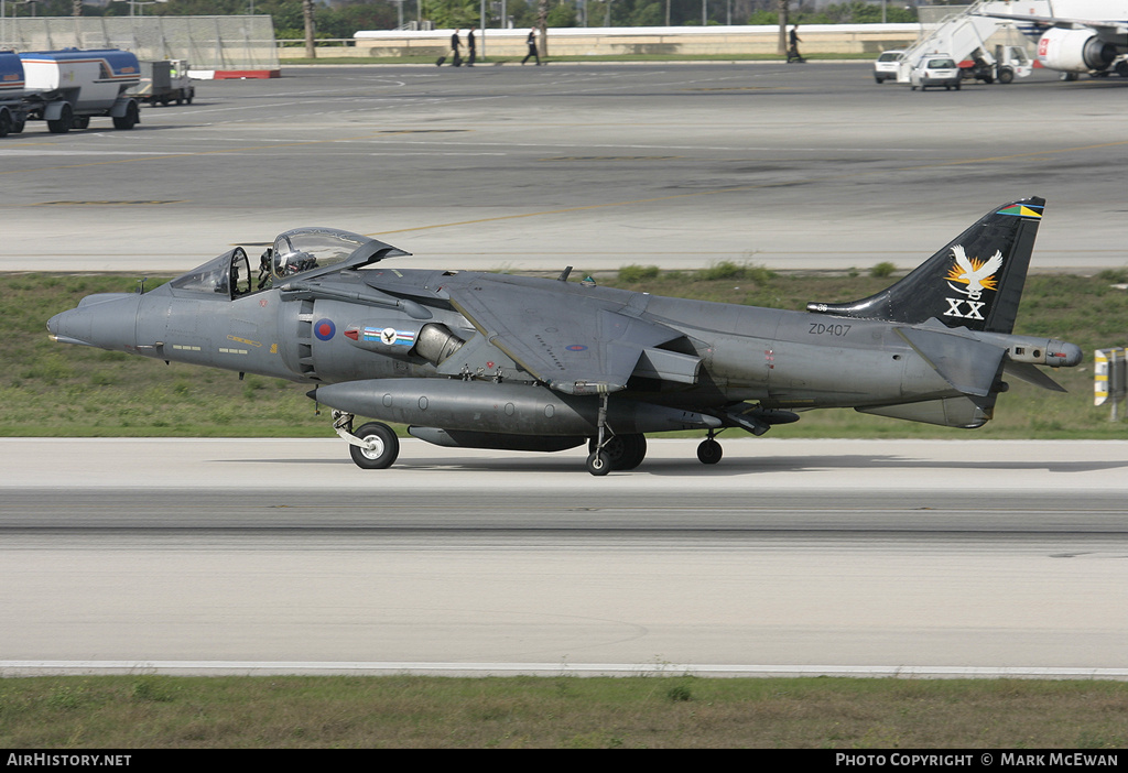 Aircraft Photo of ZD407 | British Aerospace Harrier GR7 | UK - Air Force | AirHistory.net #182369