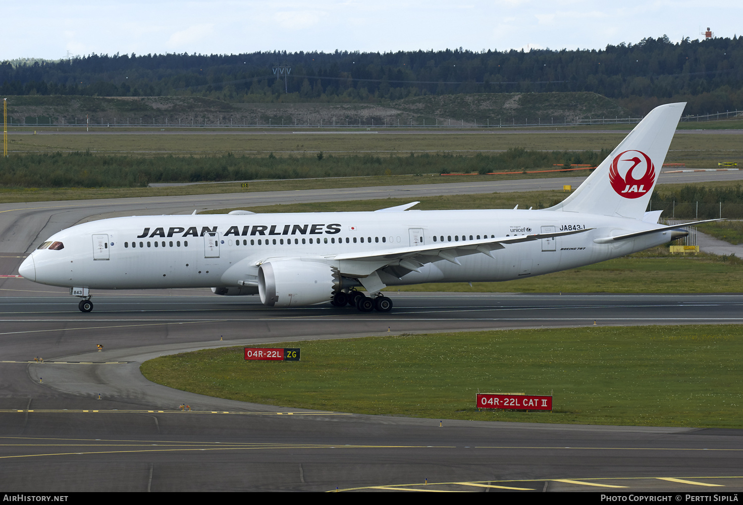 Aircraft Photo of JA843J | Boeing 787-8 Dreamliner | Japan Airlines - JAL | AirHistory.net #182457