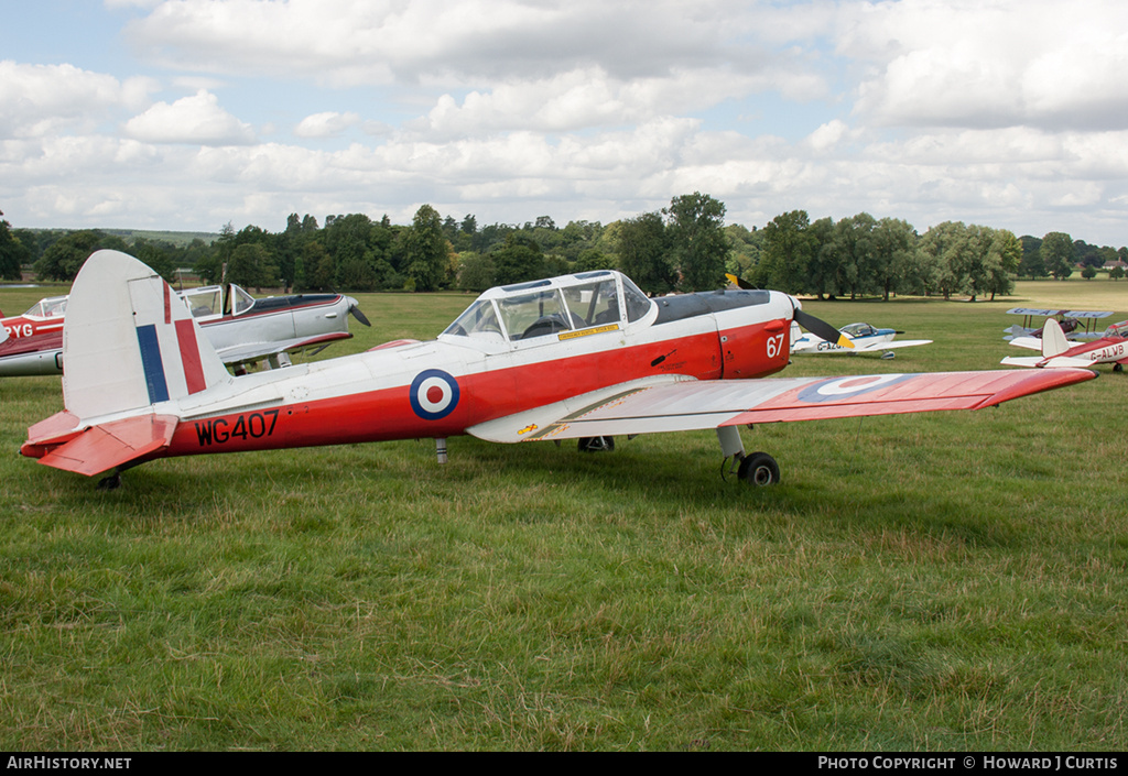 Aircraft Photo of G-BWMX / WG407 | De Havilland DHC-1 Chipmunk Mk22 | UK - Air Force | AirHistory.net #182533