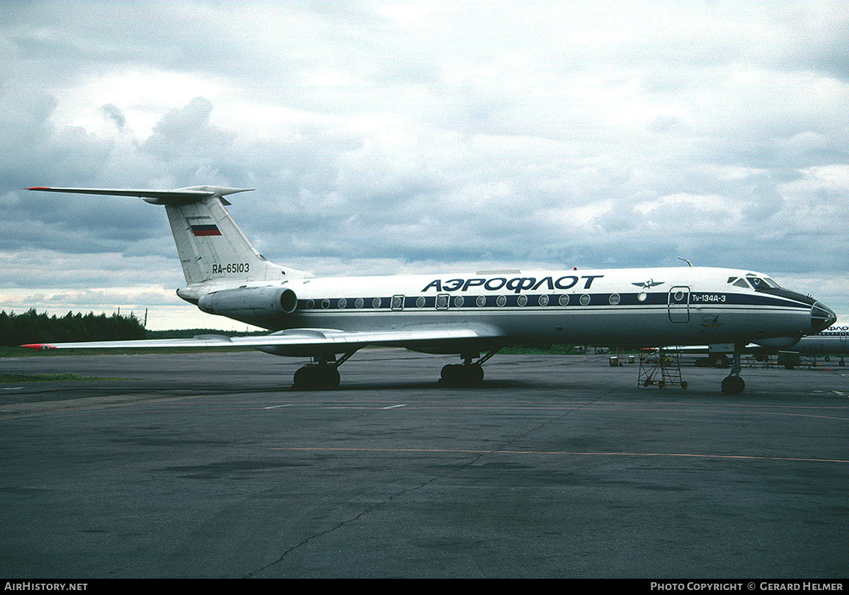 Aircraft Photo of RA-65103 | Tupolev Tu-134A-3 | Aeroflot | AirHistory.net #182893