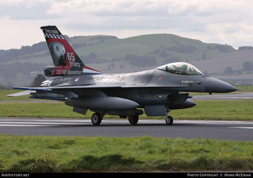 Aircraft Photo of J-876 | General Dynamics F-16AM Fighting Falcon | Netherlands - Air Force | AirHistory.net #183033