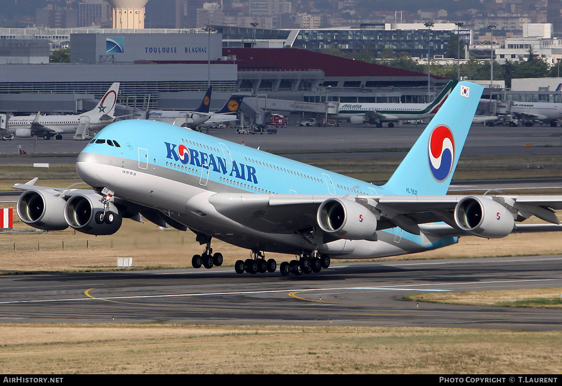 Aircraft Photo of HL7612 | Airbus A380-861 | Korean Air | AirHistory.net #183177