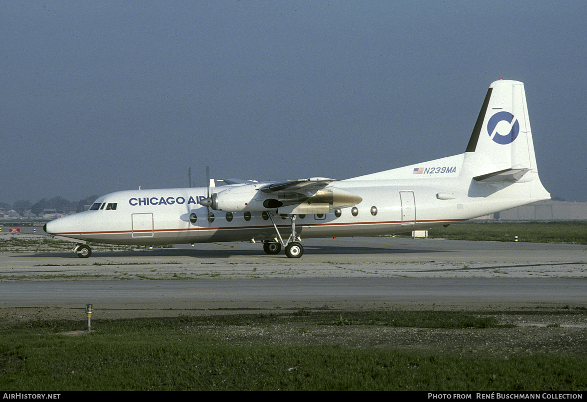Aircraft Photo of N239MA | Fokker F27-500 Friendship | Chicago Air | AirHistory.net #183230