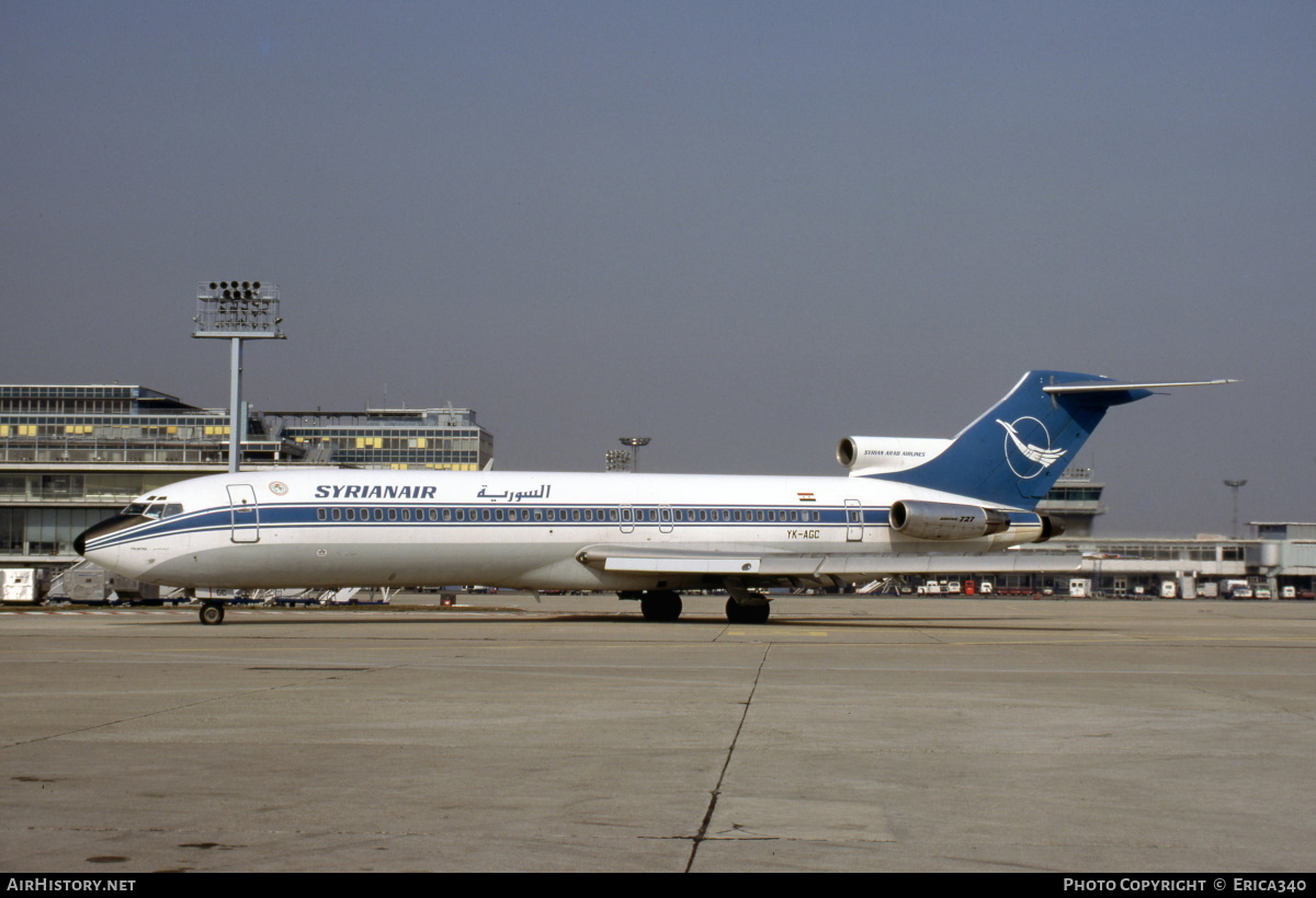 Aircraft Photo of YK-AGC | Boeing 727-294/Adv | Syrian Air - Syrian Arab Airlines | AirHistory.net #183298