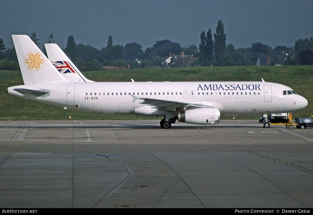 Aircraft Photo of SX-BSH | Airbus A320-231 | Ambassador Airways | AirHistory.net #183371
