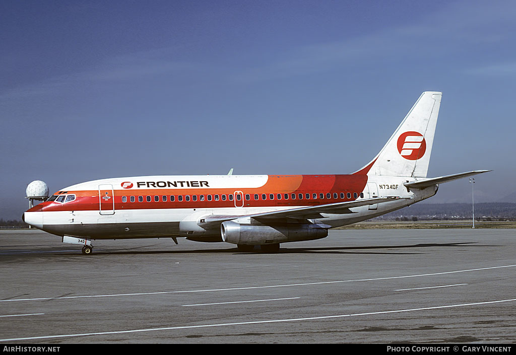 Aircraft Photo of N7340F | Boeing 737-291/Adv | Frontier Airlines | AirHistory.net #183396