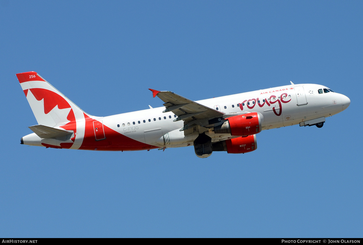 Aircraft Photo of C-FYJG | Airbus A319-114 | Air Canada Rouge | AirHistory.net #183524