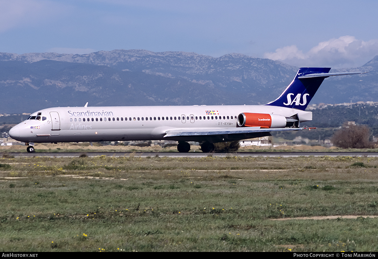Aircraft Photo of OY-KHW | McDonnell Douglas MD-87 (DC-9-87) | Scandinavian Airlines - SAS | AirHistory.net #183735