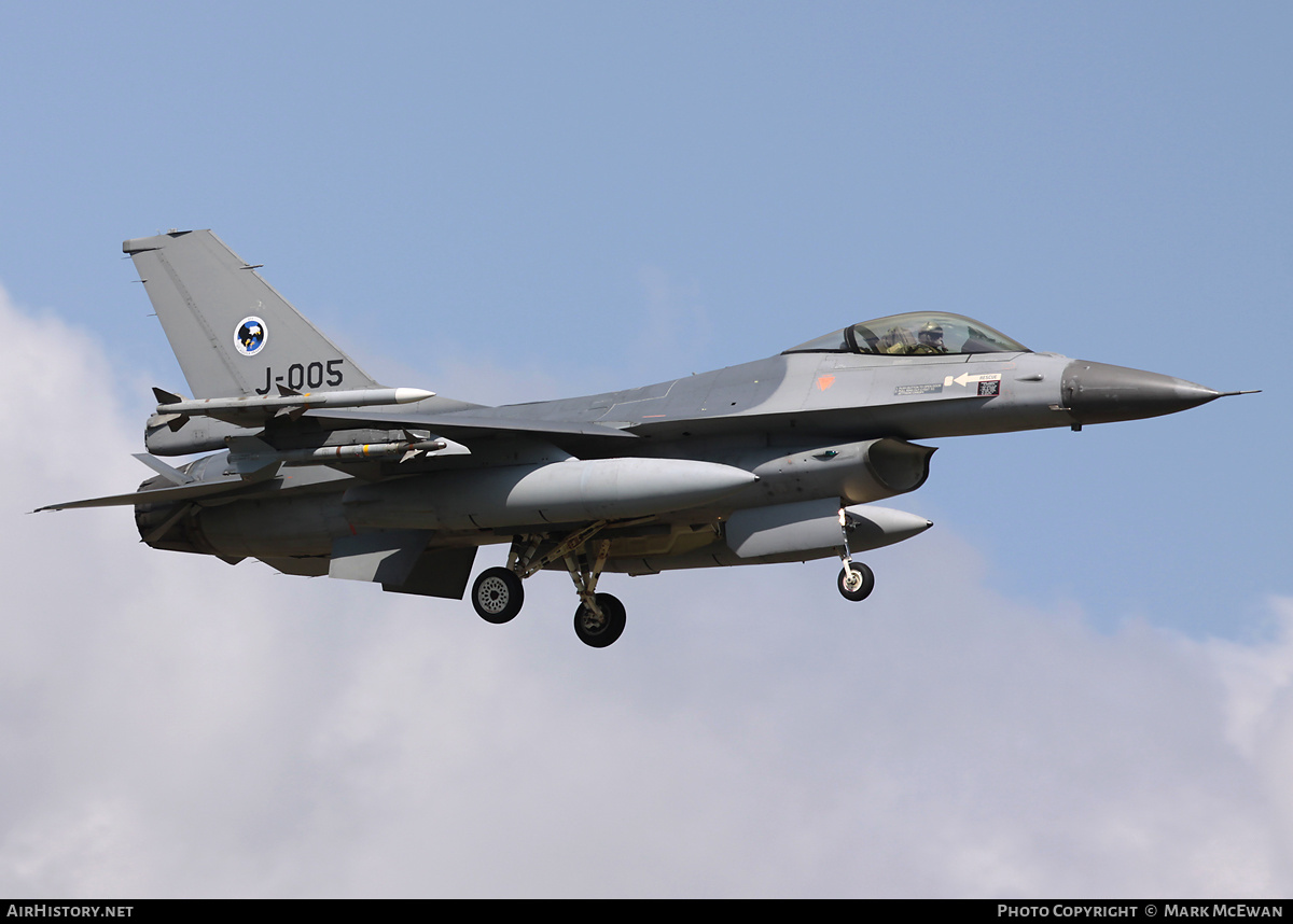 Aircraft Photo of J-005 | General Dynamics F-16AM Fighting Falcon | Netherlands - Air Force | AirHistory.net #183882