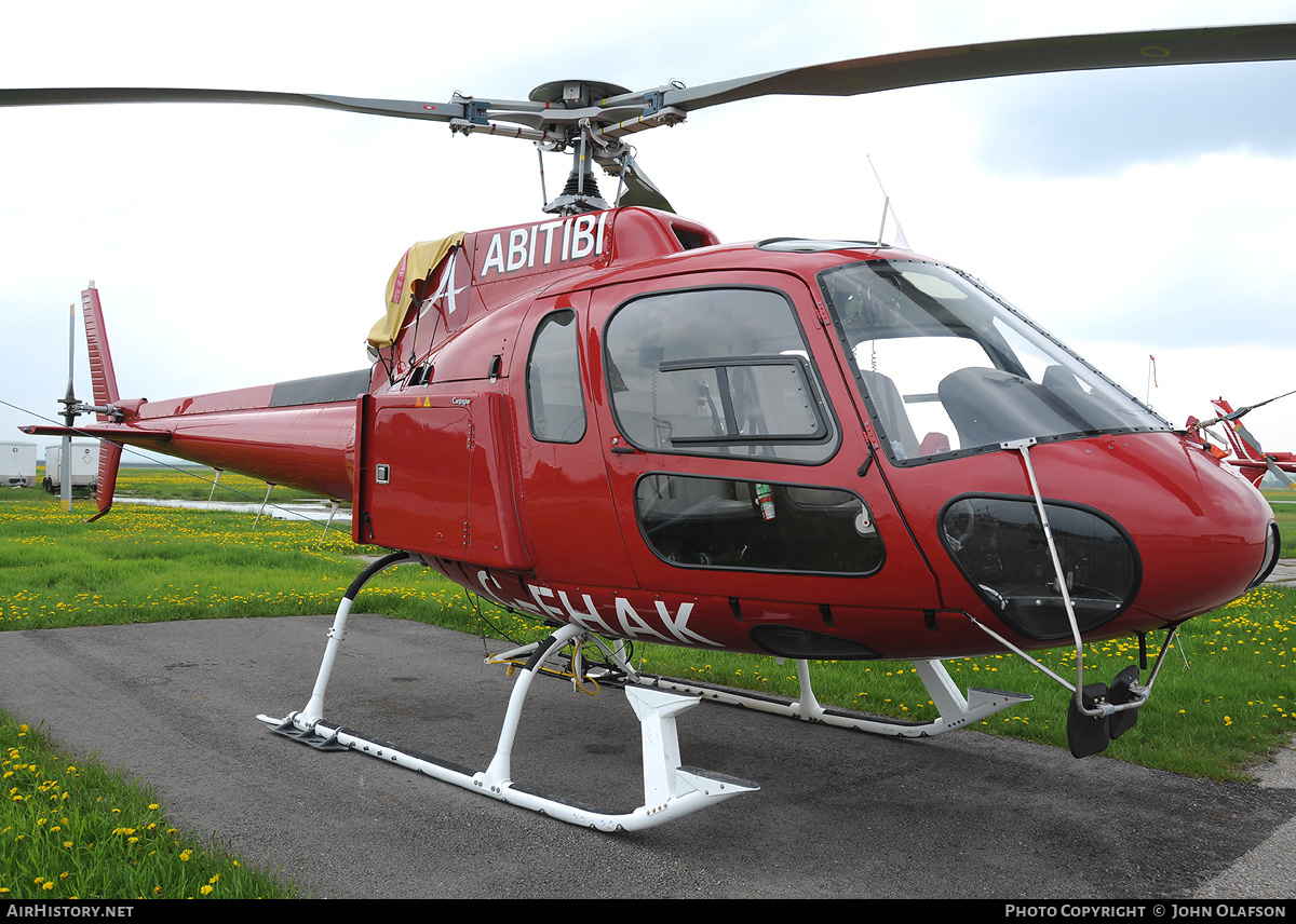 Aircraft Photo of C-FHAK | Aerospatiale AS-350BA Ecureuil | Abitibi Helicopters | AirHistory.net #183893