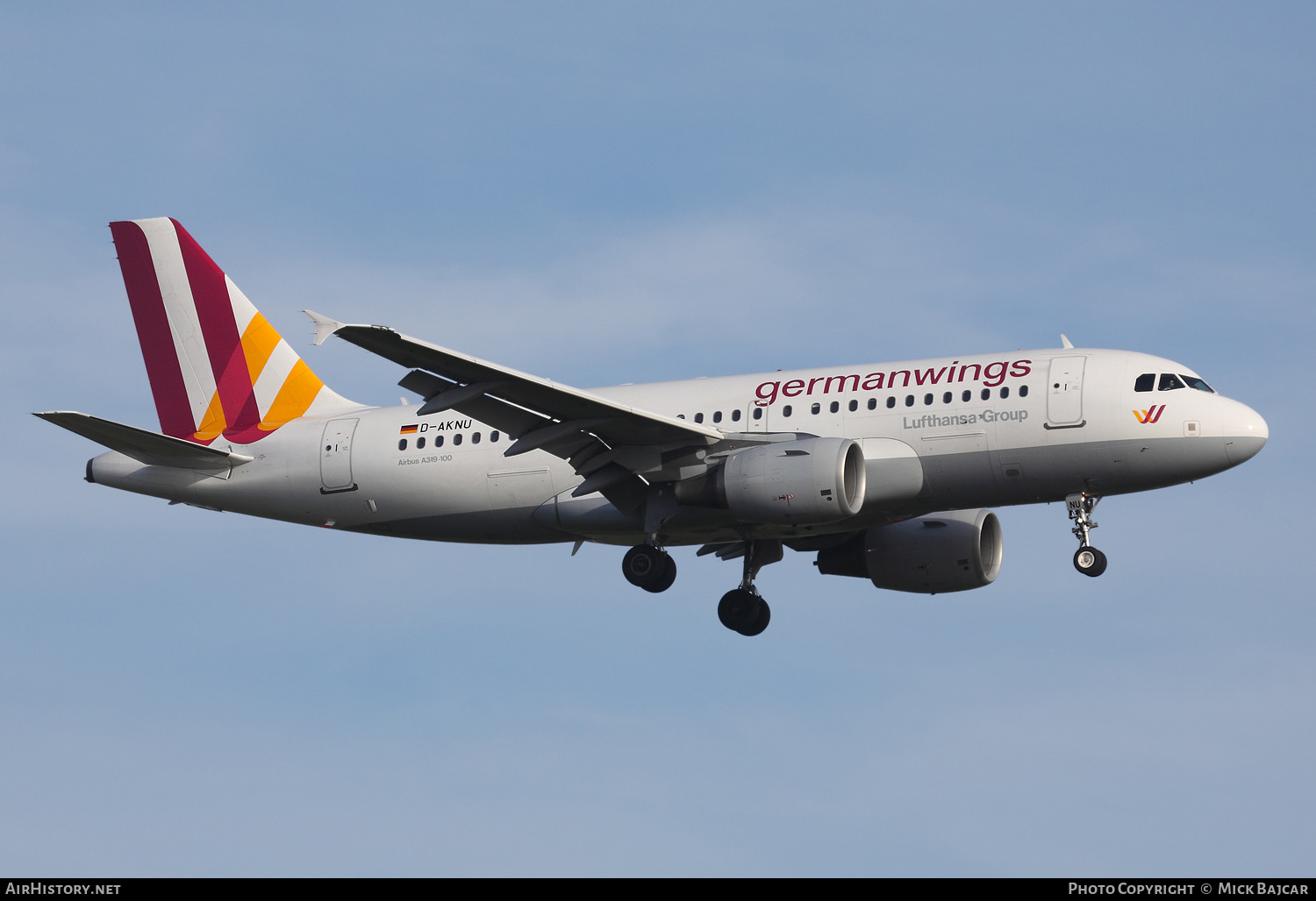 Aircraft Photo of D-AKNU | Airbus A319-112 | Germanwings | AirHistory.net #183945