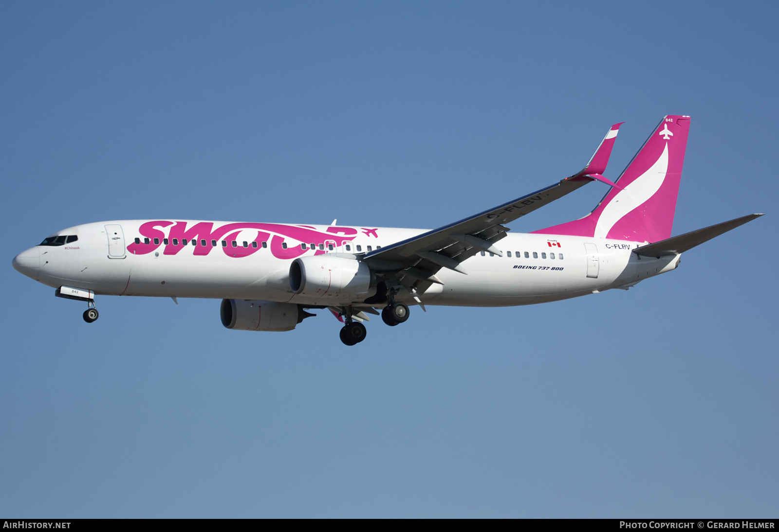 Aircraft Photo of C-FLBV | Boeing 737-8CT | Swoop | AirHistory.net #184037