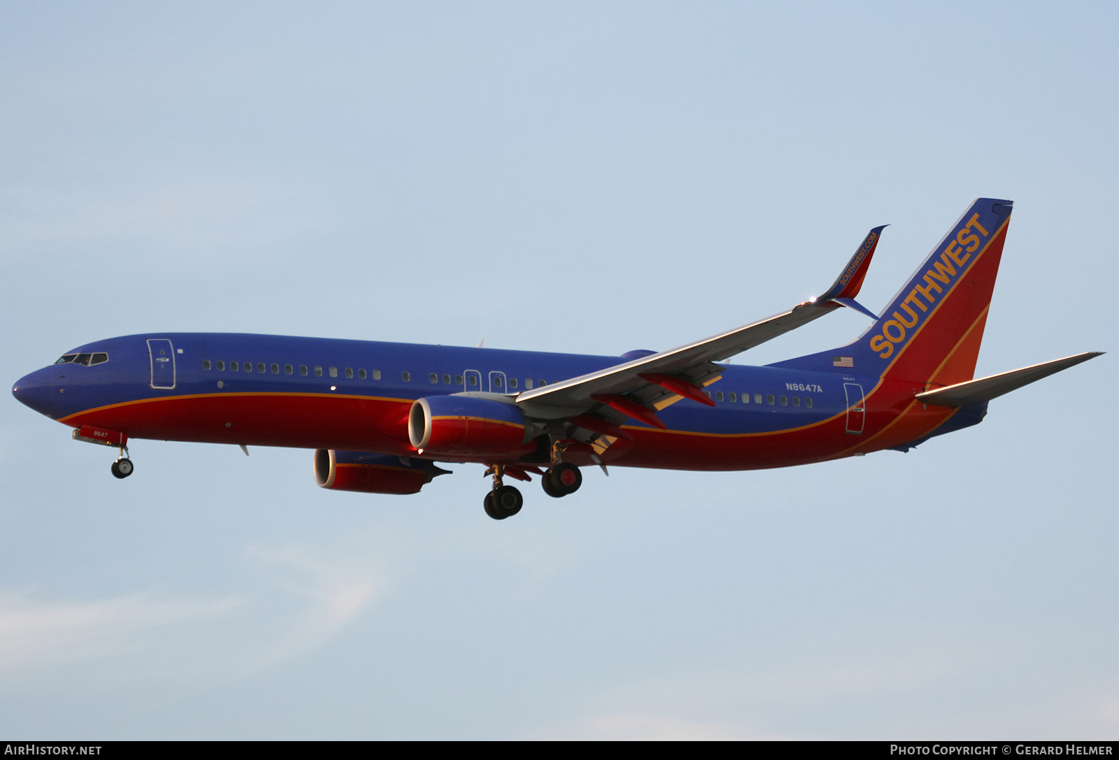 Aircraft Photo of N8647A | Boeing 737-8H4 | Southwest Airlines | AirHistory.net #184096