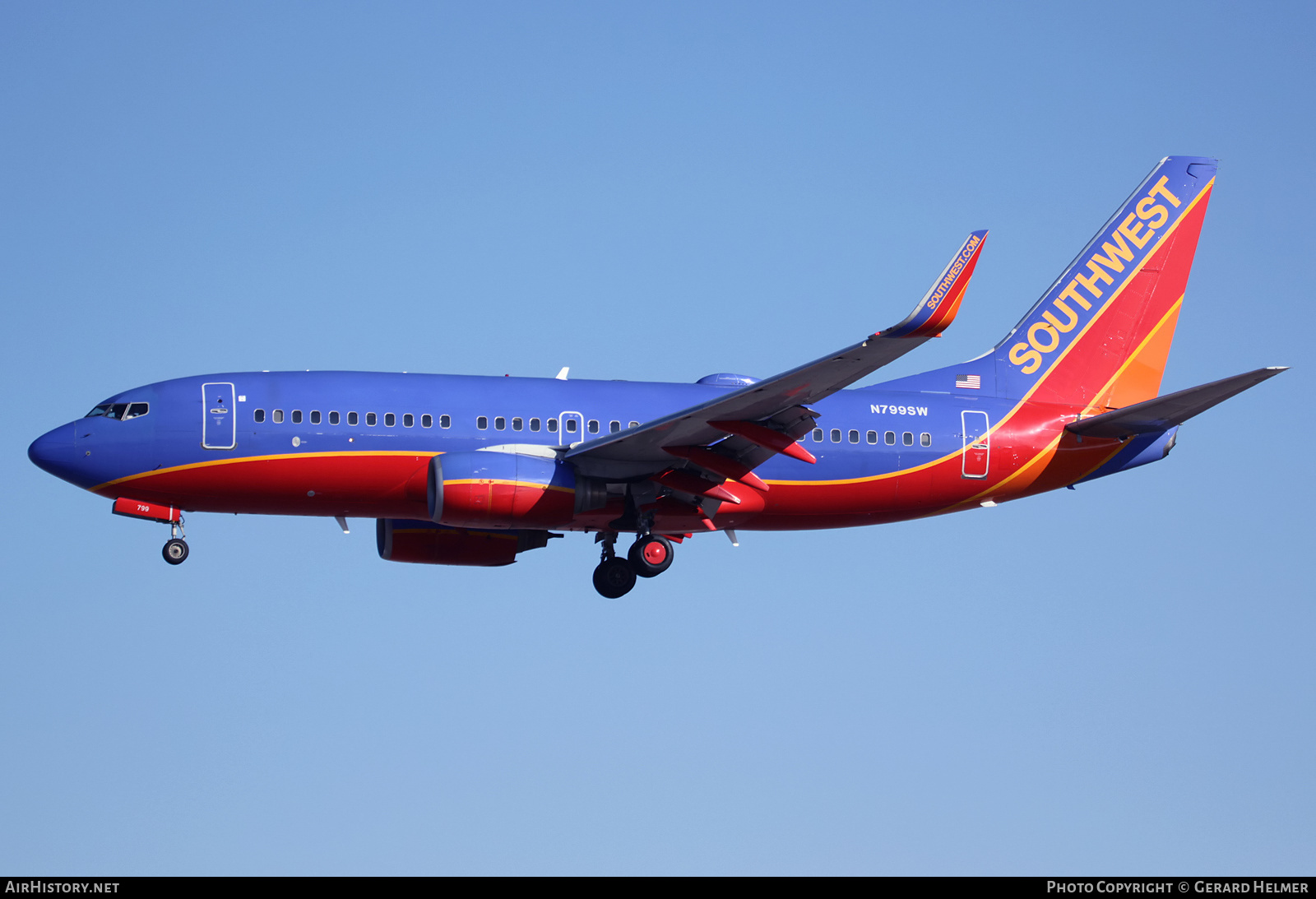 Aircraft Photo of N799SW | Boeing 737-7Q8 | Southwest Airlines | AirHistory.net #184104