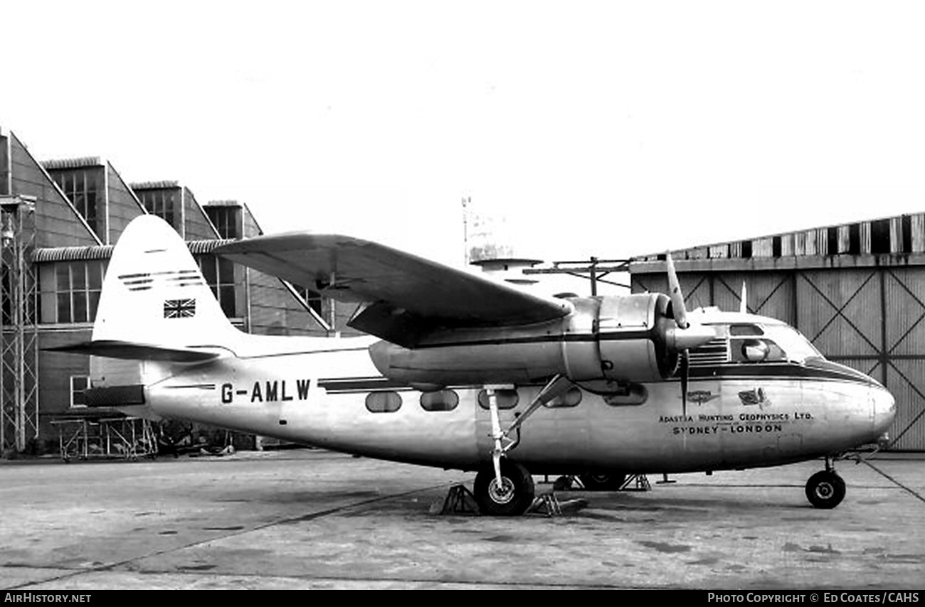 Aircraft Photo of G-AMLW | Percival P.50 Prince 6 | Adastra Hunting Geophysics | AirHistory.net #184133
