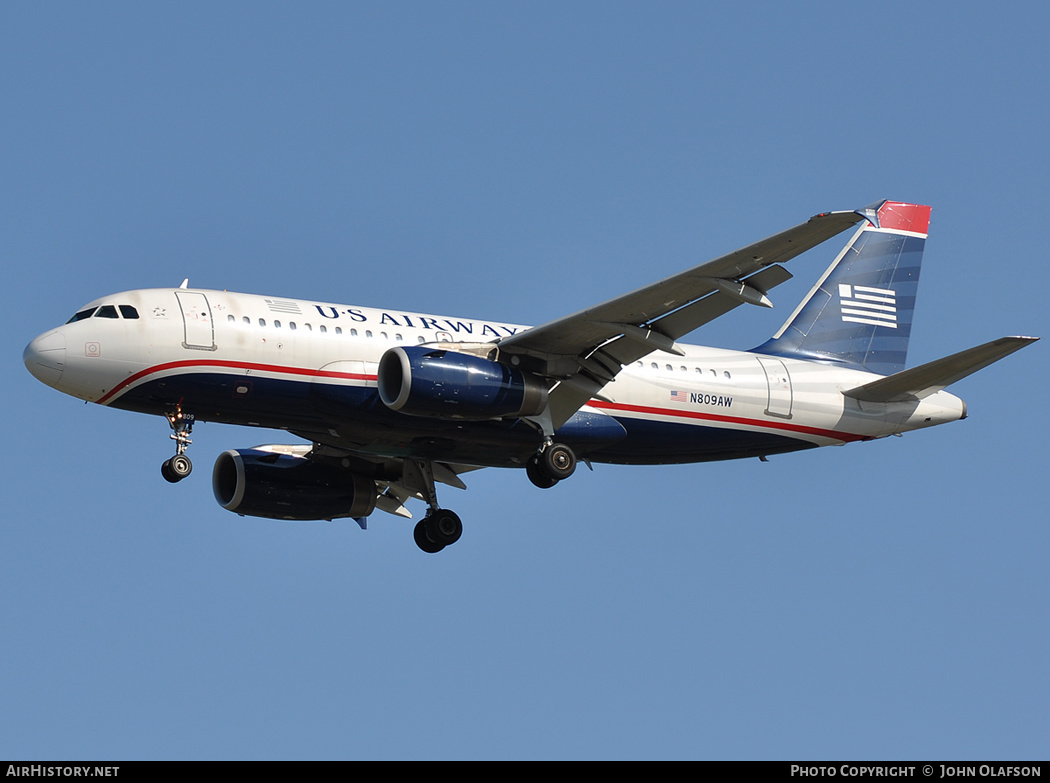 Aircraft Photo of N809AW | Airbus A319-132 | US Airways | AirHistory.net #184229