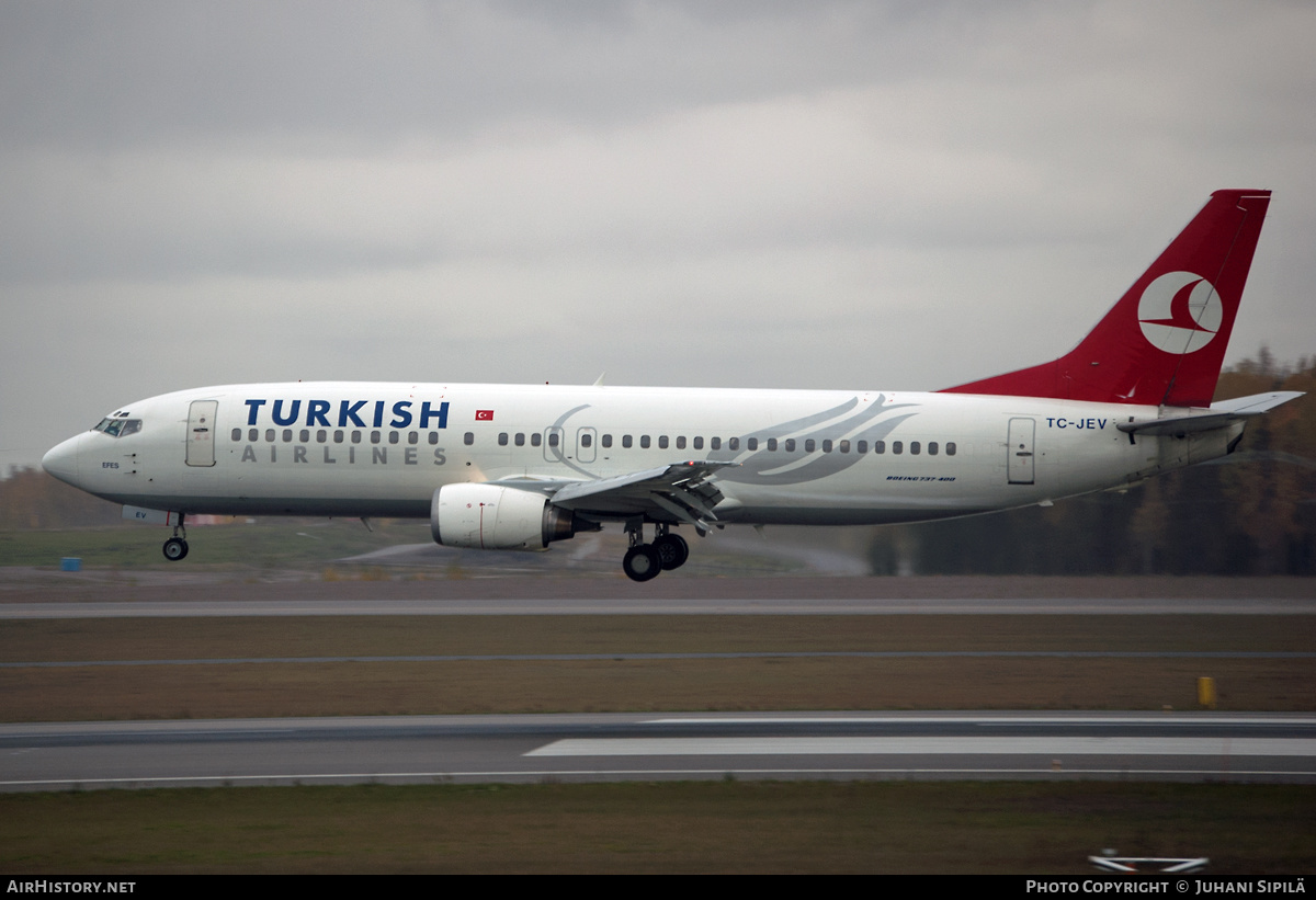 Aircraft Photo of TC-JEV | Boeing 737-4Y0 | Turkish Airlines | AirHistory.net #184250