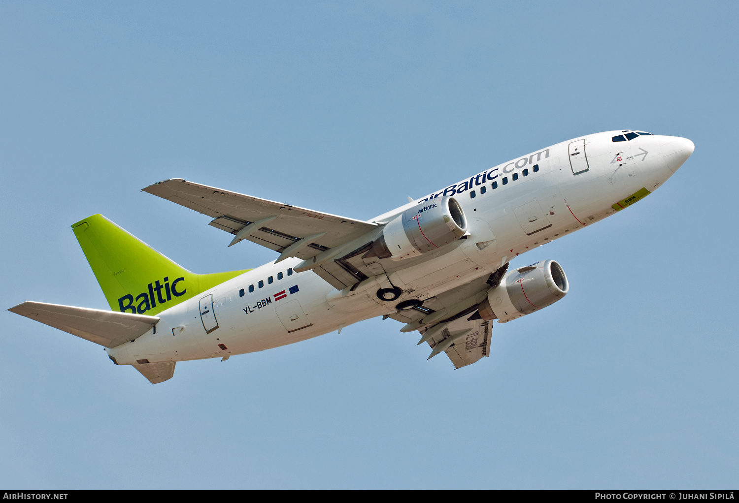 Aircraft Photo of YL-BBM | Boeing 737-522 | AirBaltic | AirHistory.net #184270