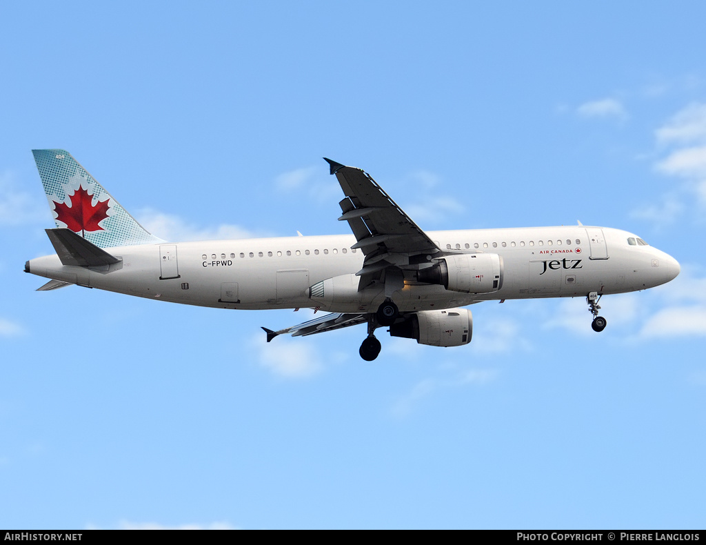 Aircraft Photo of C-FPWD | Airbus A320-211 | Air Canada Jetz | AirHistory.net #184272