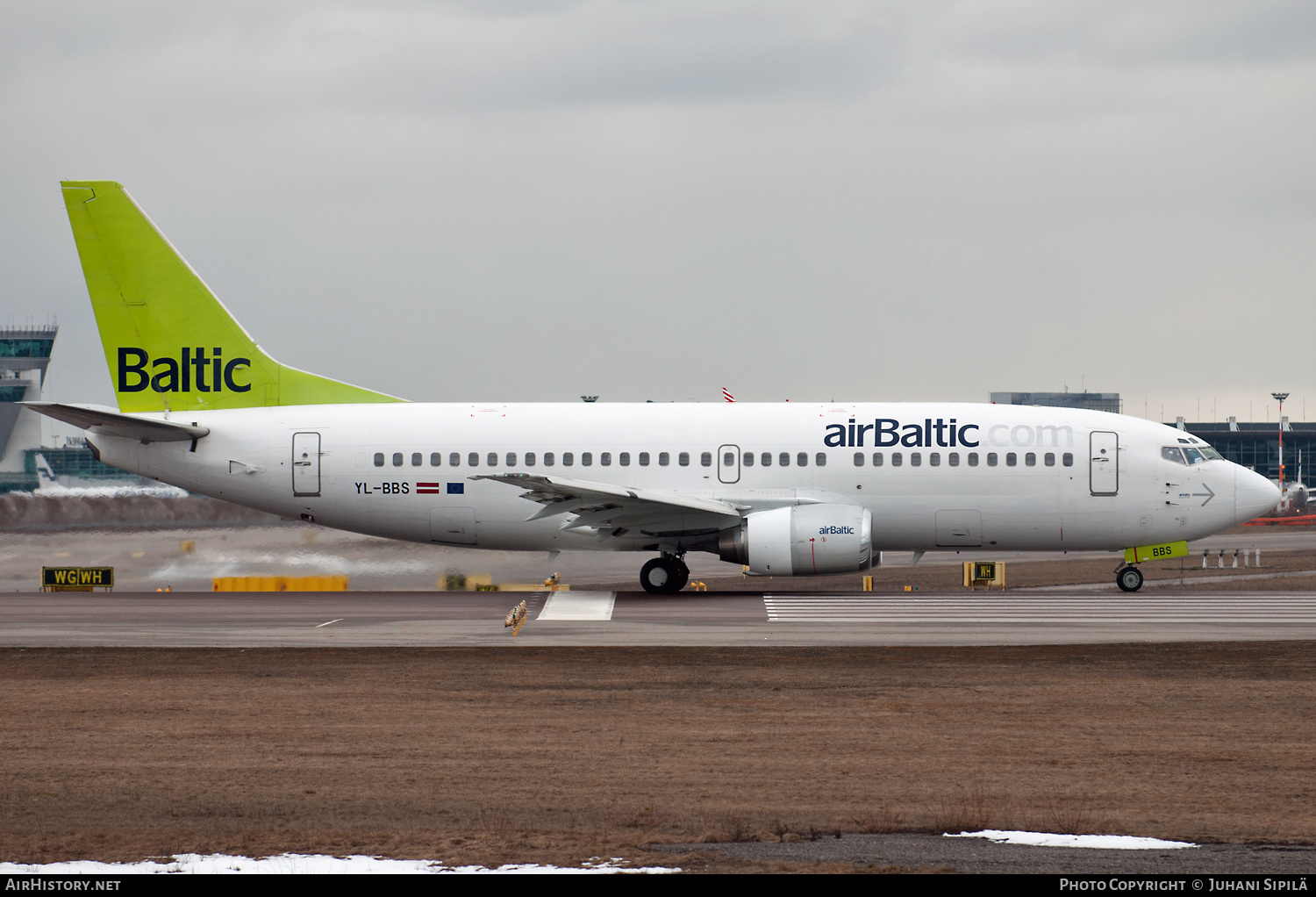 Aircraft Photo of YL-BBS | Boeing 737-31S | AirBaltic | AirHistory.net #184275