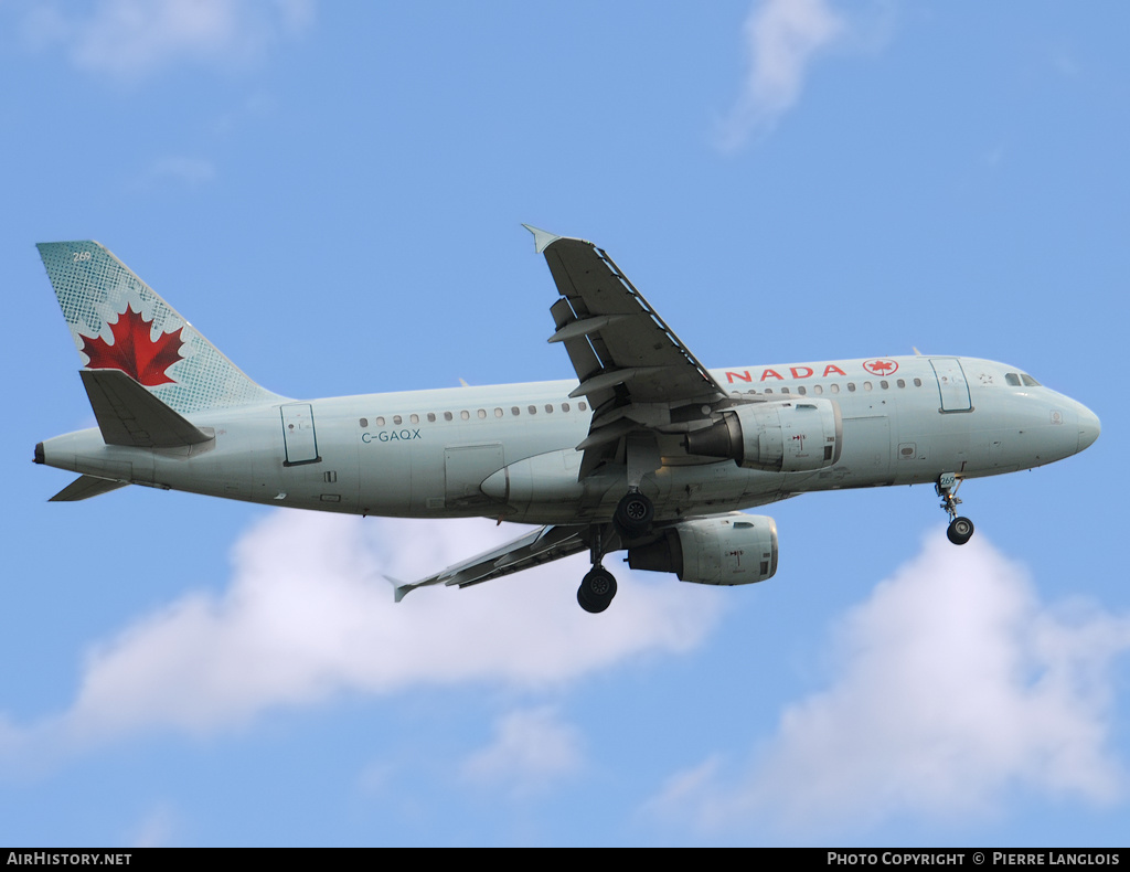 Aircraft Photo of C-GAQX | Airbus A319-114 | Air Canada | AirHistory.net #184323