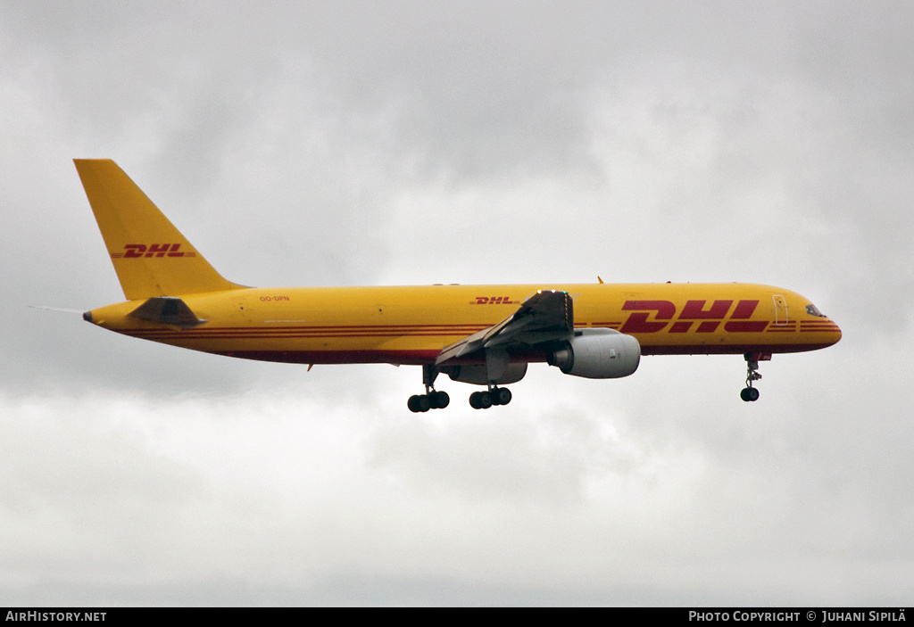 Aircraft Photo of OO-DPN | Boeing 757-236/SF | DHL International | AirHistory.net #184336
