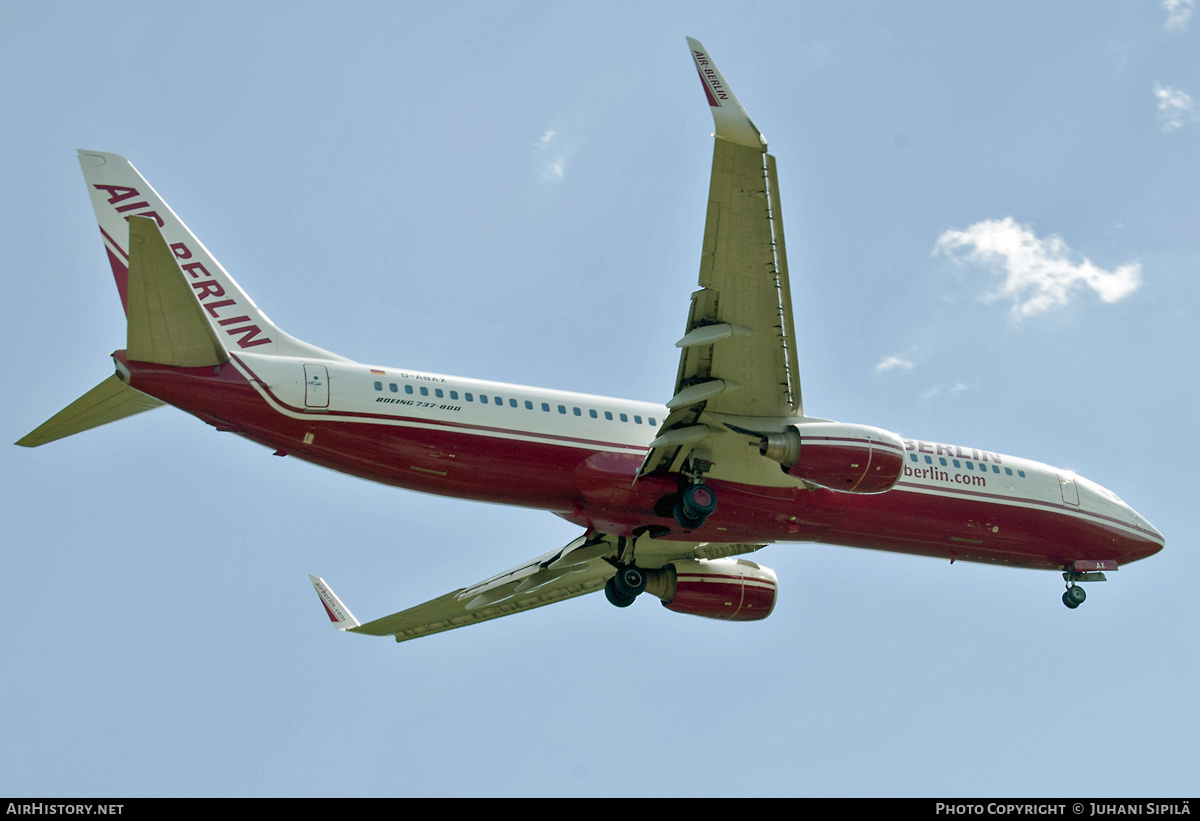 Aircraft Photo of D-ABAX | Boeing 737-86J | Air Berlin | AirHistory.net #184348