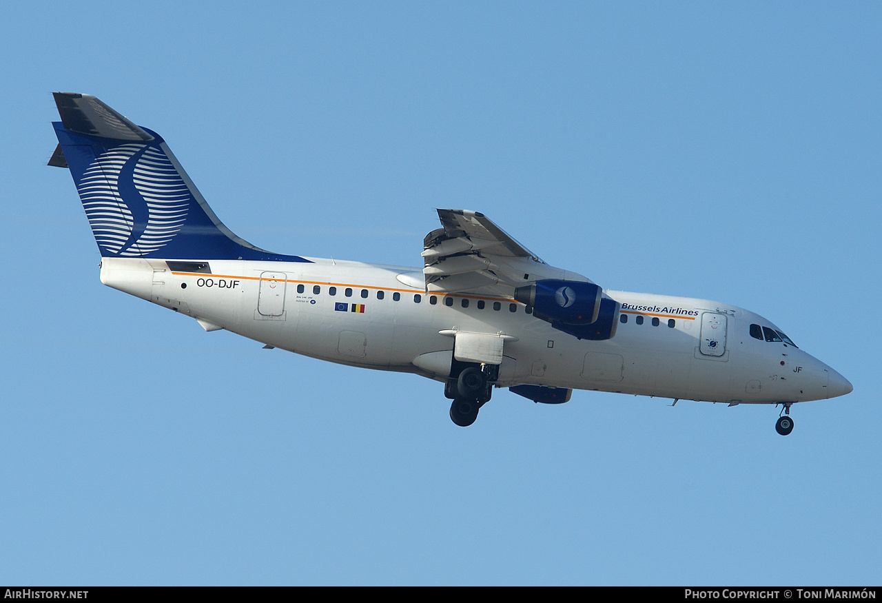 Aircraft Photo of OO-DJF | British Aerospace BAe-146-200 | SN Brussels Airlines | AirHistory.net #184378